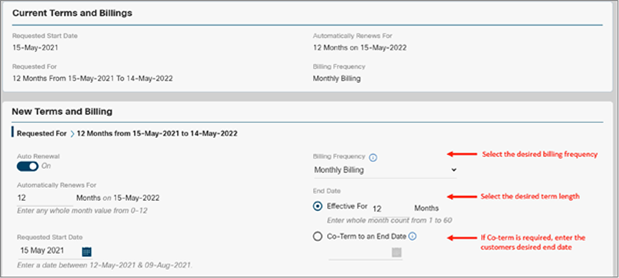 Terms and Billing