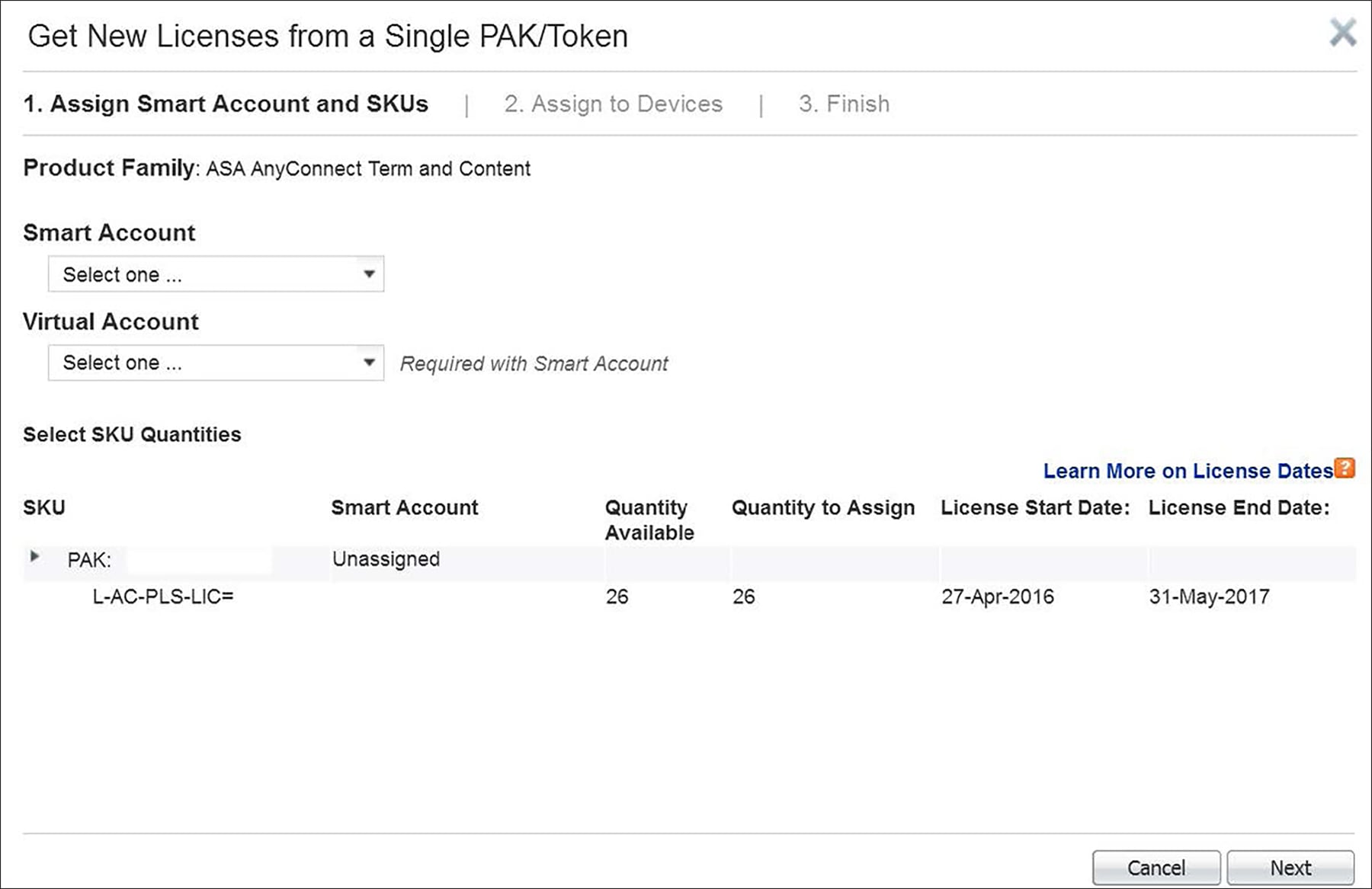 Assign Smart Account and SKUs