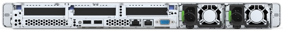 Back panel of Firewall Management Center x800 Series