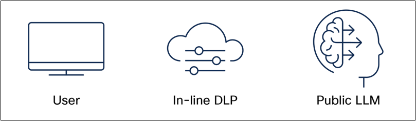 Inline DLP between the user and Public LLM