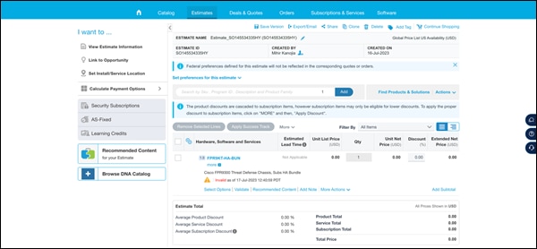 Ordering Example: Cisco Firepower 9300 with ASA