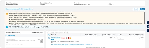Ordering Example: Cisco Firepower 9300 with ASA 2
