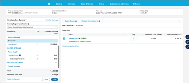 Ordering Example: Cisco Firepower 9300 with ASA4