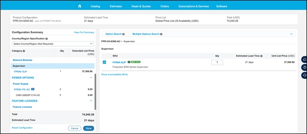 Ordering SPARE SKUs for existing equipment