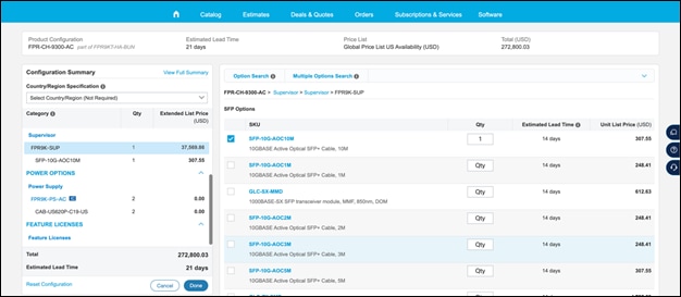 Ordering Example: Cisco Firepower 9300 with ASA 5