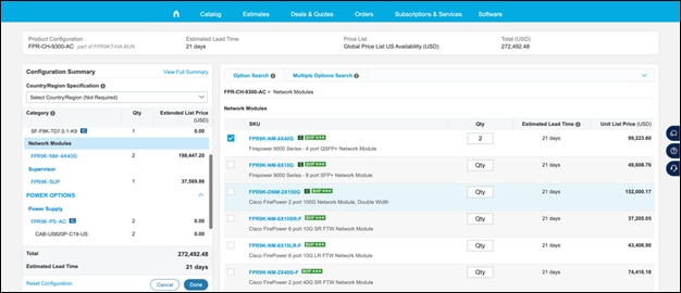 Ordering SPARE SKUs for existing equipment