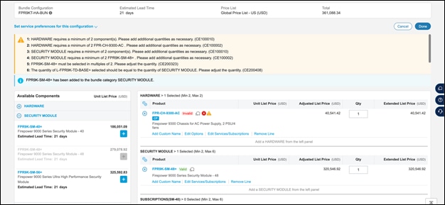 Ordering SPARE SKUs for existing equipment