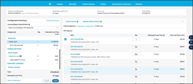 Ordering SPARE SKUs for existing equipment