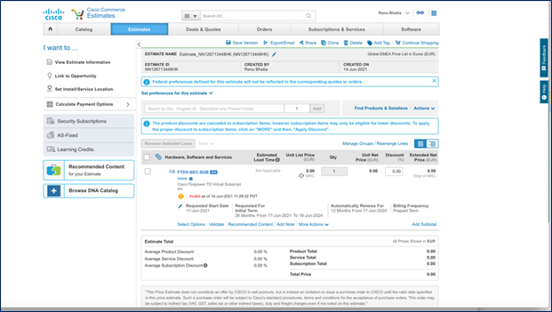 Ordering SPARE SKUs for existing equipment