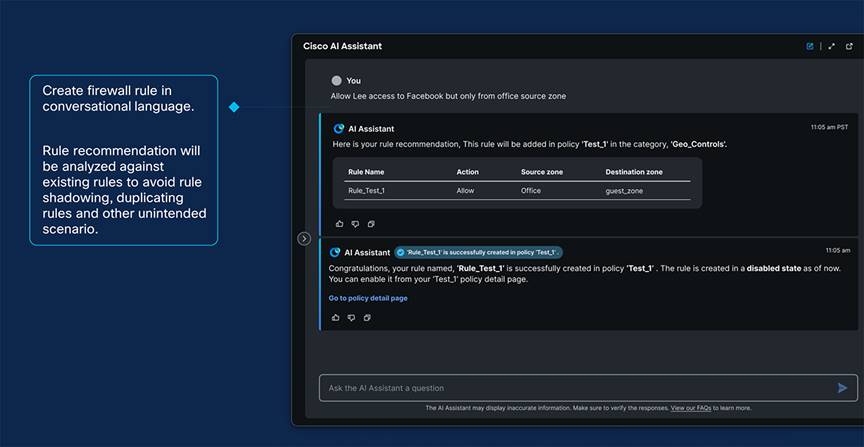 AI Assistant for Firewall Rule Creation