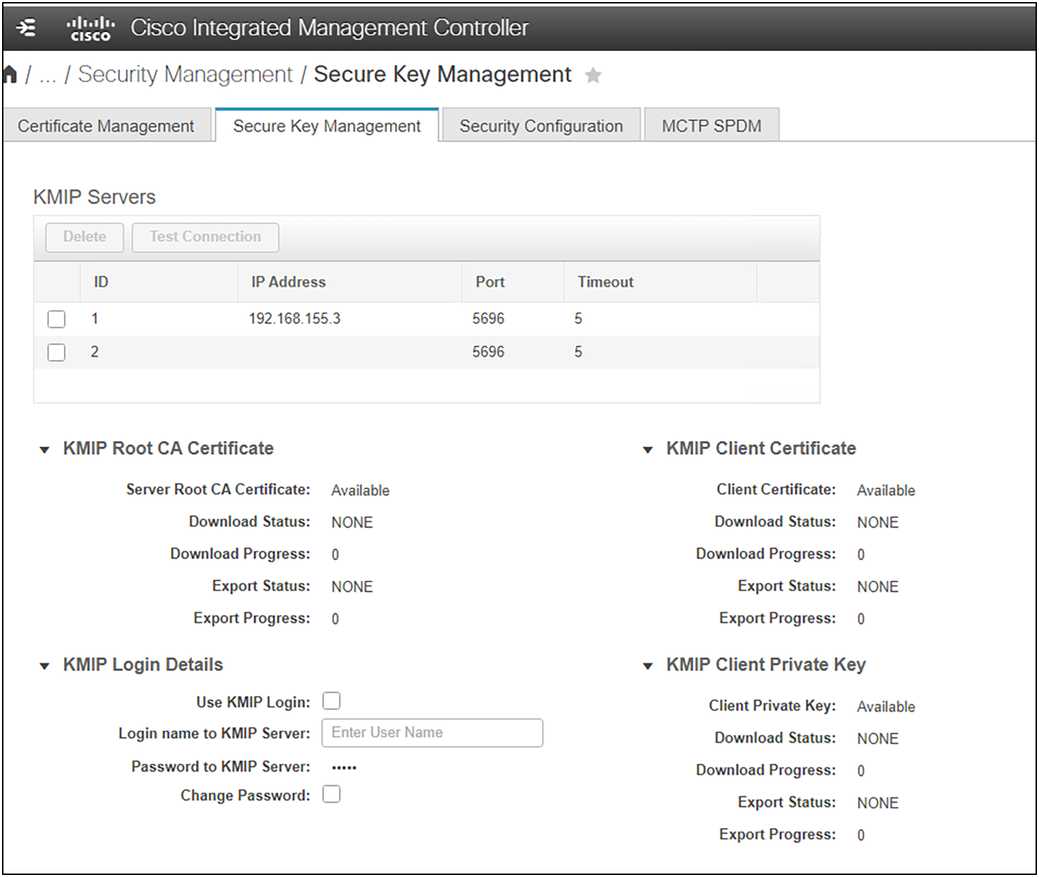 Configure key management for Self-Encrypting Drives (SEDs) in CIMC