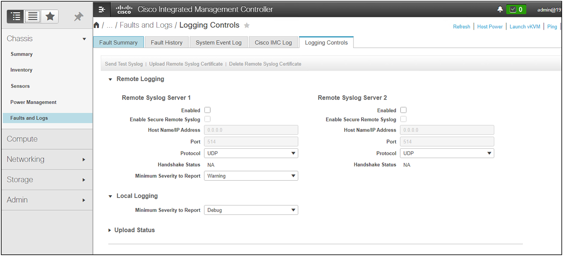 Setting up remote logging