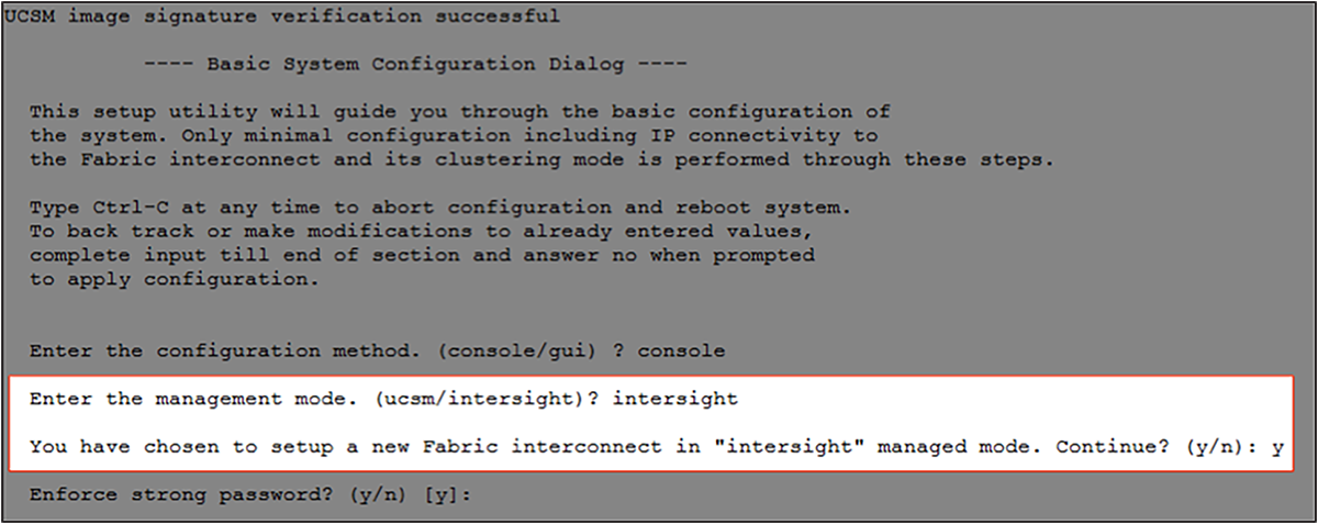 Fabric interconnect setup for Cisco Intersight Managed Mode