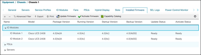 IOM firmware snapshot after migrating both IOMs