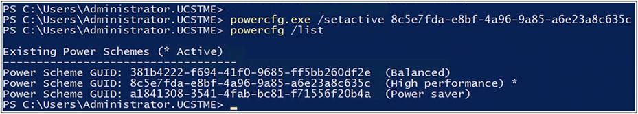 Updating Windows power setting