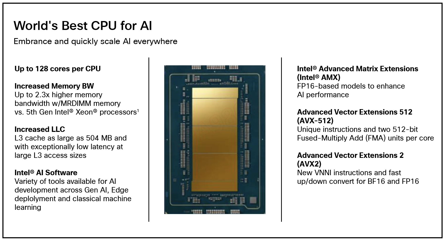 Intel® Xeon® 6 processor.