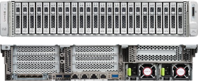 Front view of server