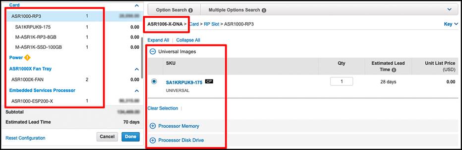 Ordering Selections for ASR10006-X-DNA