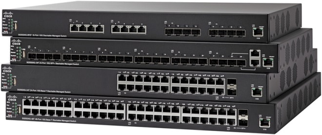 Przełączniki zarządzalne Cisco 550X Stackable Managed