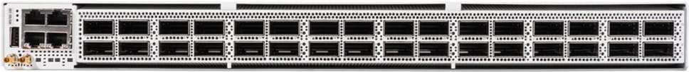 HF6100-32D: Cisco 6000 Series switch with 32x400Gbps QSFP-DD – front
