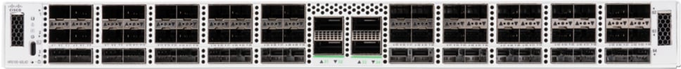 HF6100-32D: Cisco 6000 Series switch with 60x 50G SFP-28+ 32x400G QSFP-DD – front