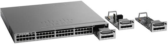 base IP Cisco Catalyst WS-C3850-48T-S switch orecchie rack inc 1 alimentatore 350 W 