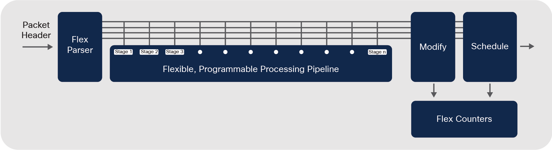 Programmable Cisco ASIC — processing pipeline and NPU