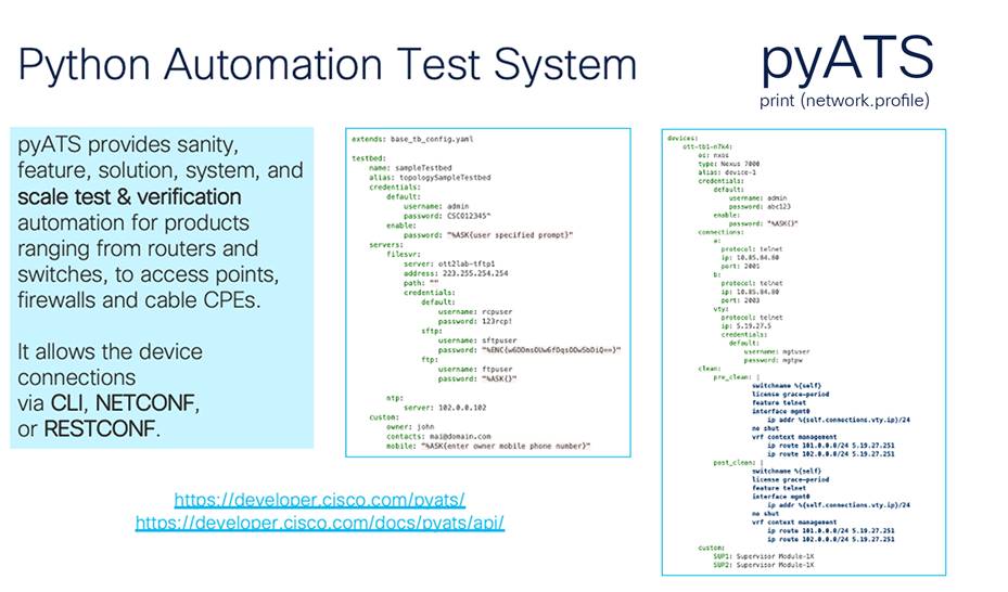 Benefits of Cisco pyATS