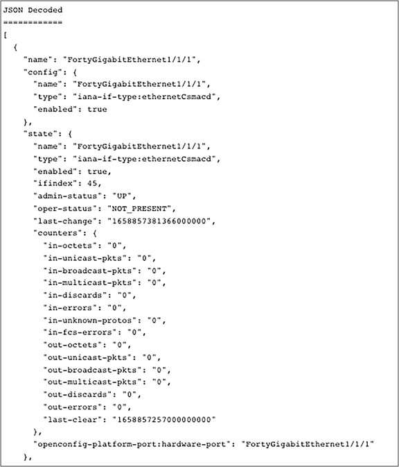 OpenConfig example: 2