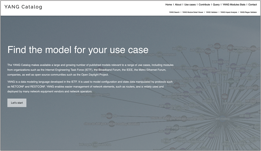 YANG Catalog – Getting Started