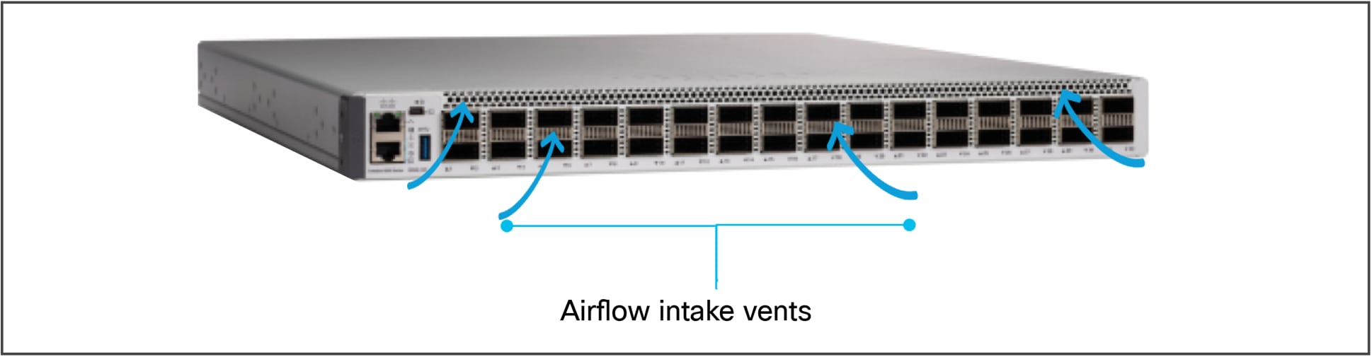 Airflow on the Catalyst 9500 and 9500 high-performance switches