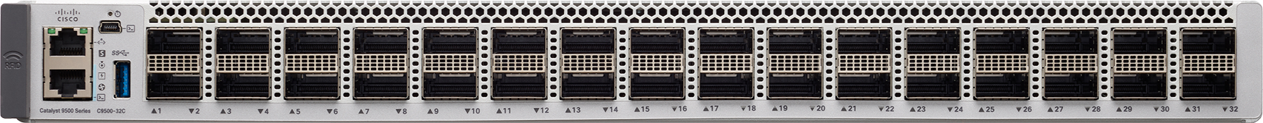 C9500-32QC: Cisco Catalyst 9500 Series high-performance switch with 32x 40 or 16x100 Gigabit Ethernet