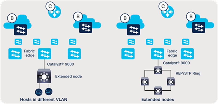 SD-Access extended node network topologies