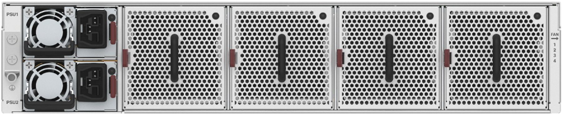 Cisco N9164E-NS4-O switch, backside