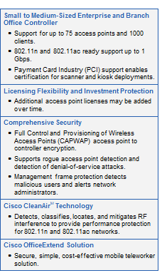 Cisco 2500 Series Wireless Controllers Data Sheet - Cisco