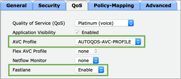 Configuring Fastlane on the WLAN for an AireOS controller