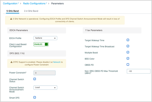 Configuring EDCA for Fastlane parameters on a Catalyst controller