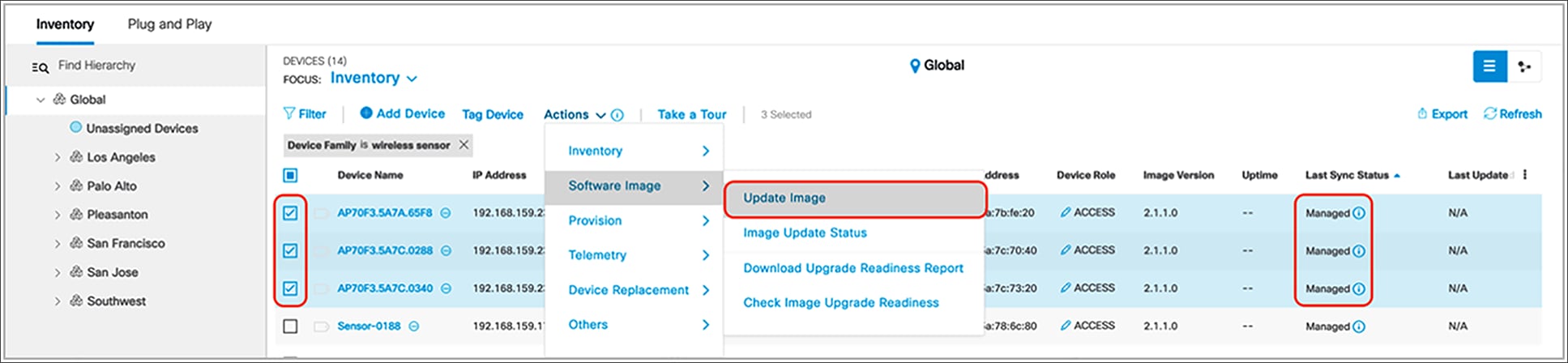 Starting the image upgrade