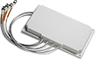 A white rectangular object with a wireDescription automatically generated