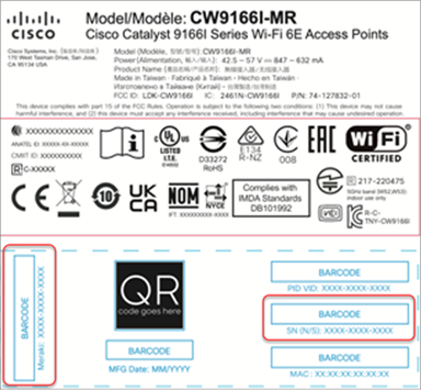 Dual serial numbers on the Catalyst 9166I