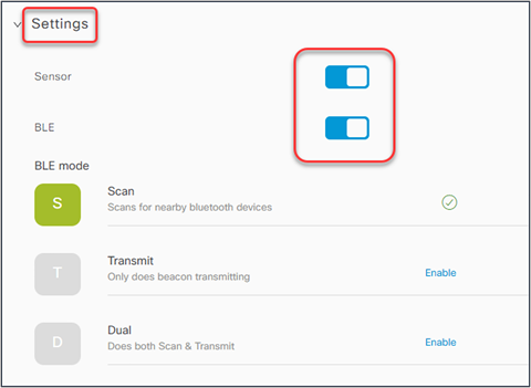 Enabling sensor or BLE functionality on the Catalyst CW9166D1 in Cisco Spaces