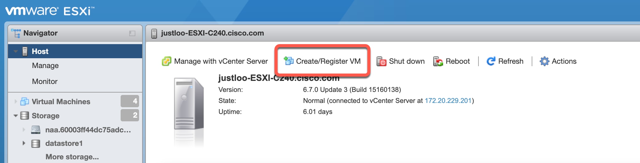 Create/Register VM