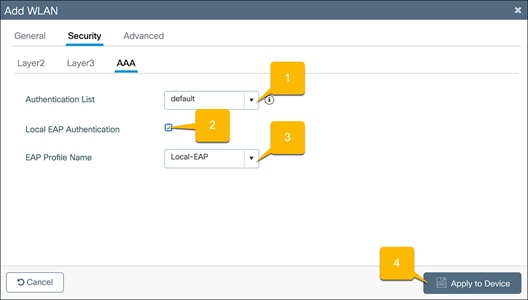 Local EAP authentication