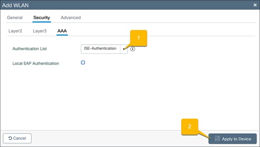 Authentication with an external AAA server