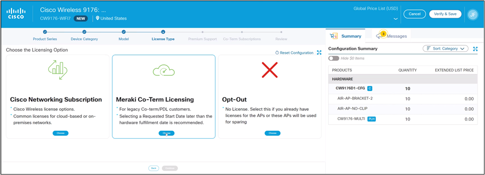 Meraki Co-Term Licensing