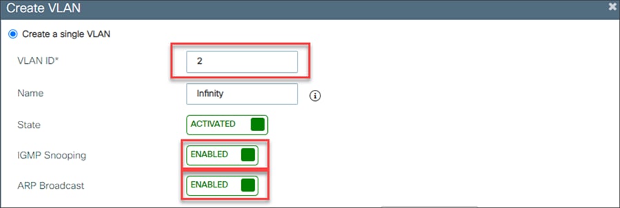 Create the VLAN