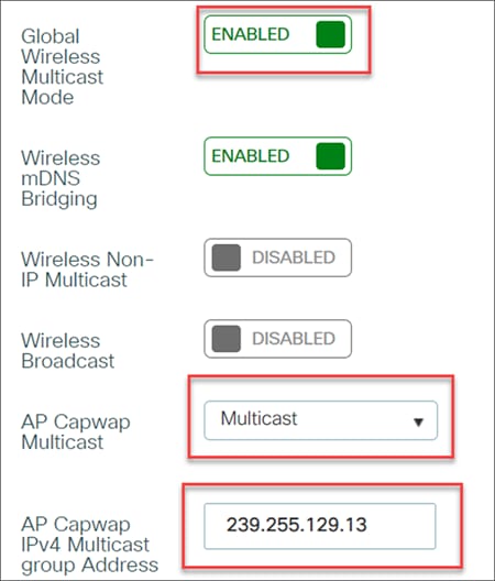Global Wireless Multicast Mode.