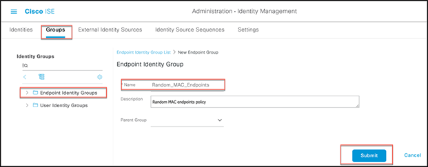 Administration > Identity Management > Groups