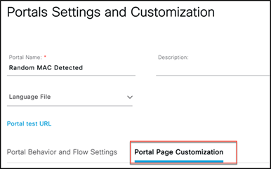 Select Portal Page Customization