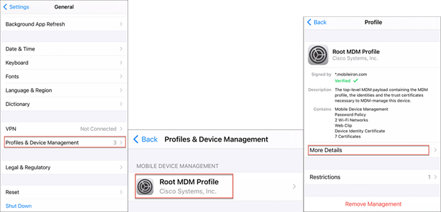 Verify client MDM flow